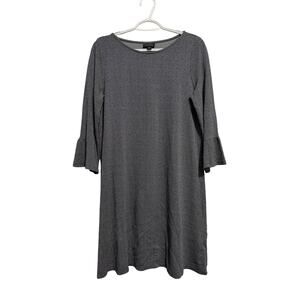 J Jill wearever collection pointelle knit ruffle shift dress women medium modest